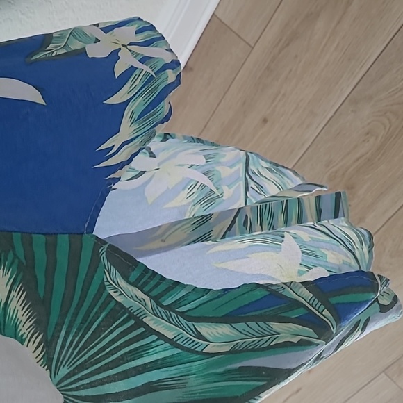 Forcynthia linen blend tropical button shirt dress Size S - Picture 6 of 9